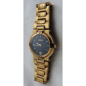 GUCCI 9200M Vintage Unisex Quartz 18K Gold-plated Swiss Made Watch 32mm